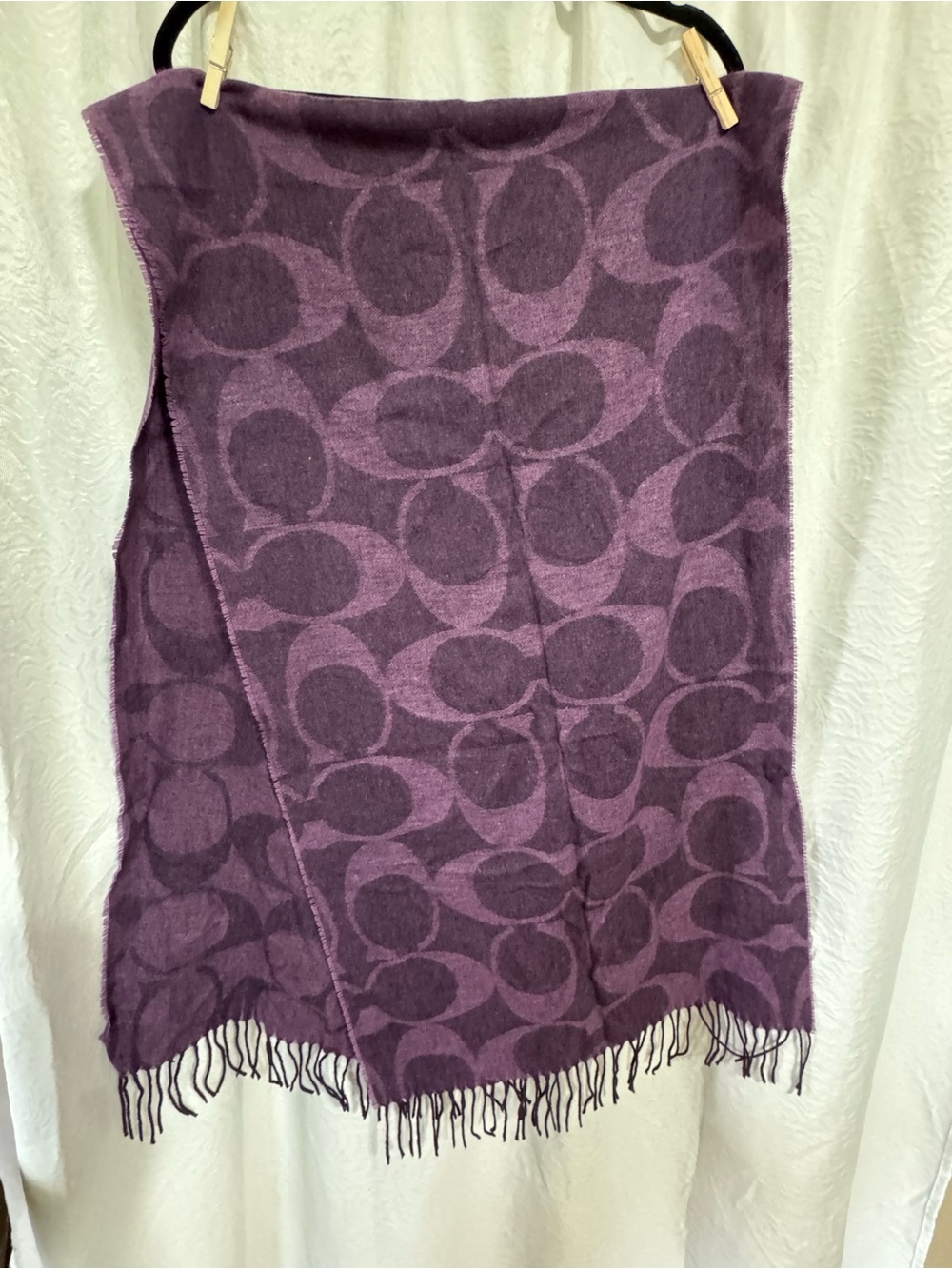 Coach Signature C Wool Blend Scarf